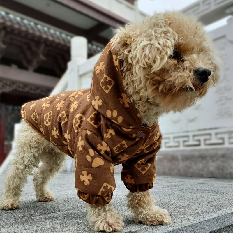 Chewy Vuitton Signature Dog Hoodie Sweater -  Dog Clothes By Clothes For My Dog