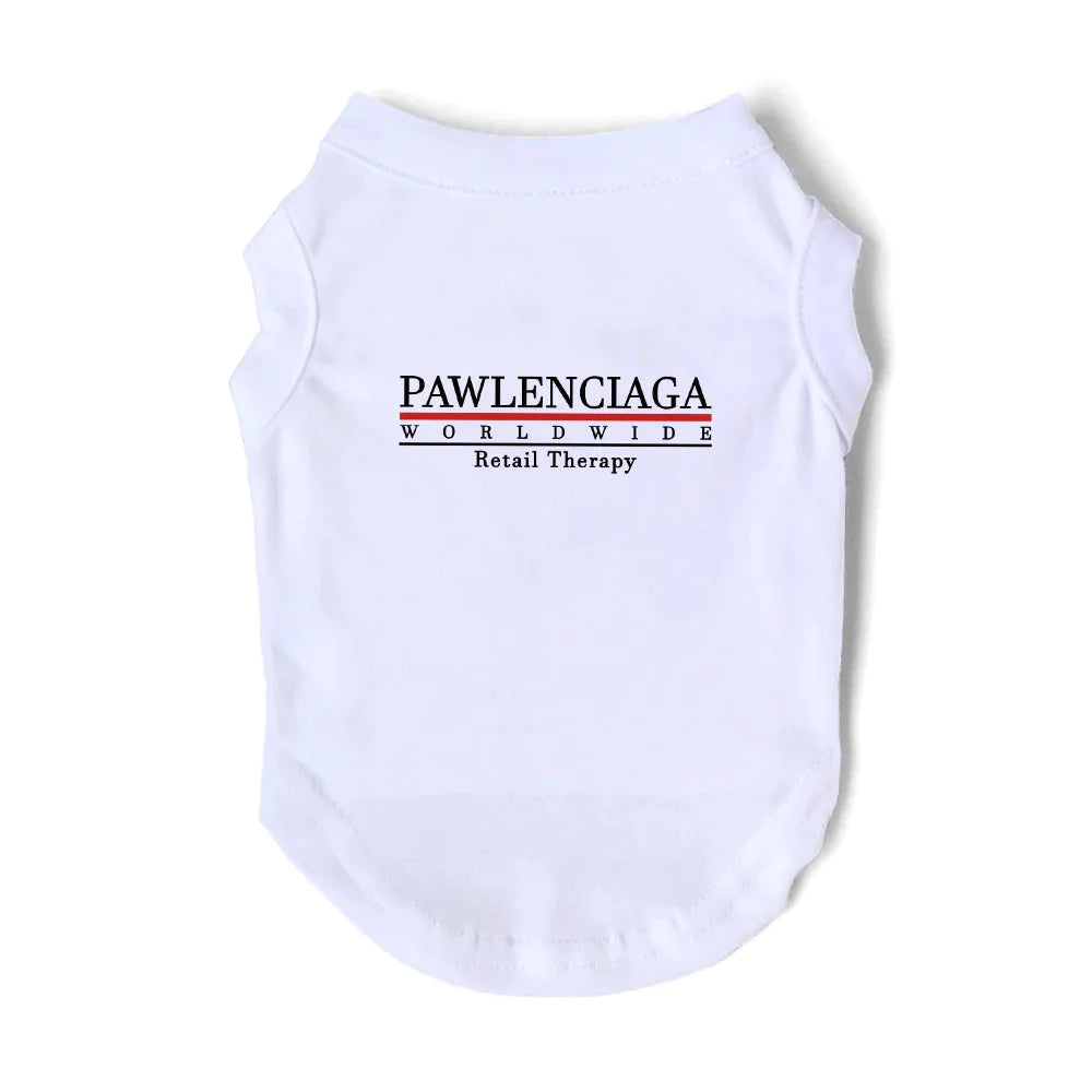 Pawlenciaga Retail Therapy Designer Dog Shirt -  Dog Clothes By Clothes For My Dog