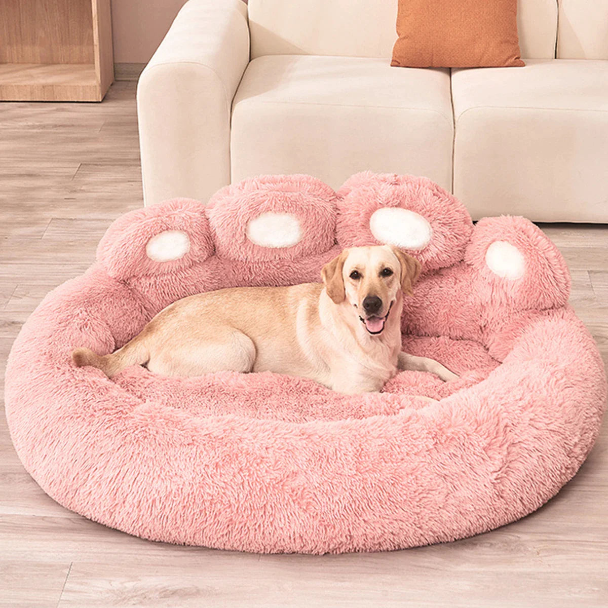 Fluffy Plush Paw Dog Design Bed -   By Clothes For My Dog