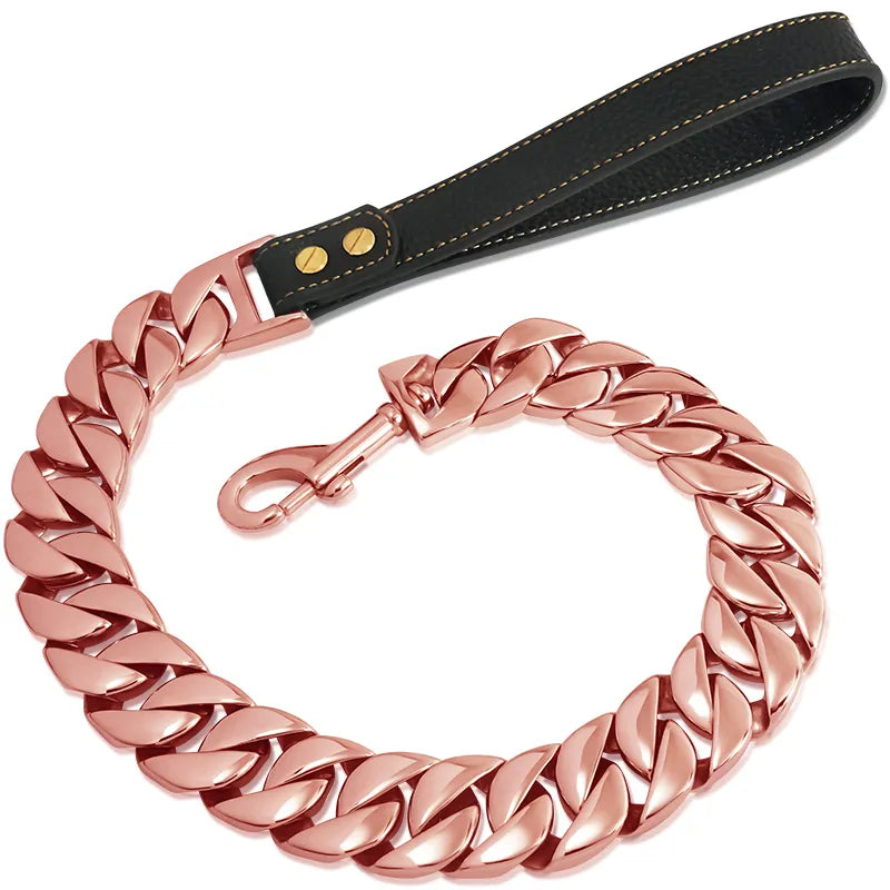 Cuban Link Style Heavy Duty Dog Leash - Premium Dog Leash from Clothes For My Dog - Just $99.99! Shop now at Clothes For My Dog
