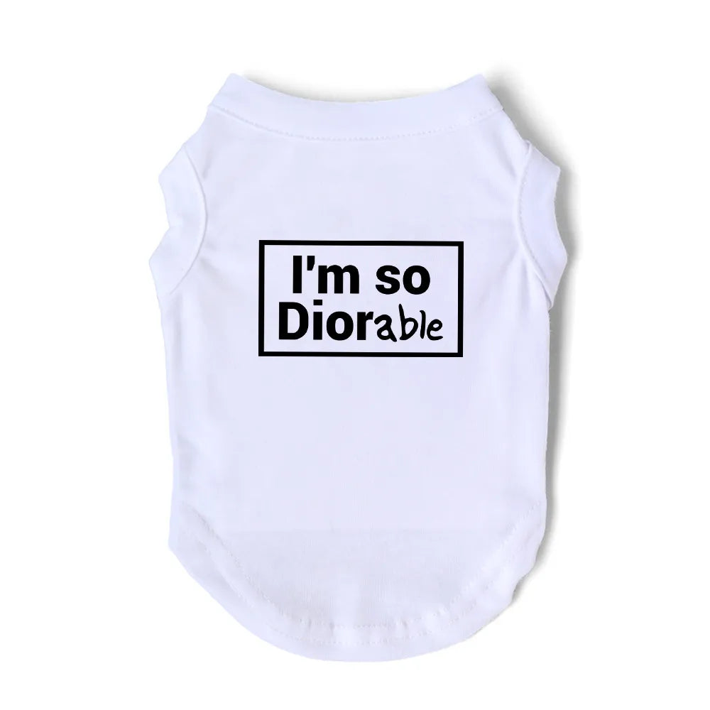 I'm So Diorable Dog Shirt -  Dog Clothes By Clothes For My Dog