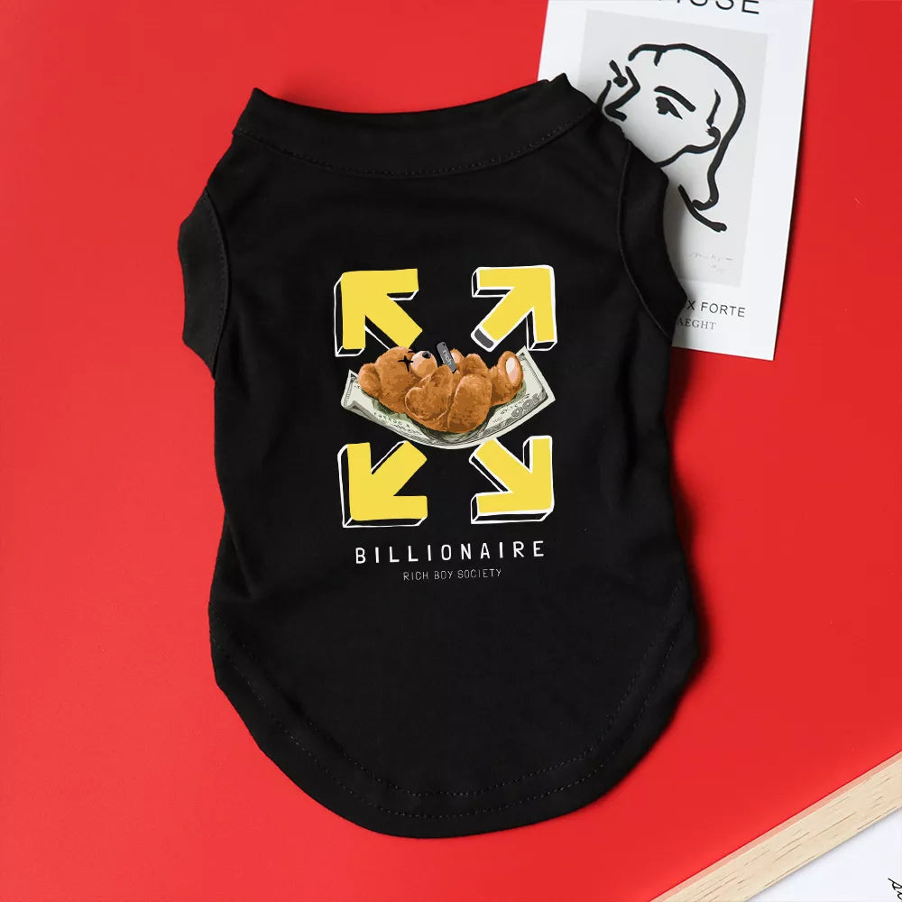 Billionaire Dog Designer Style Shirt -  Dog Clothes By Clothes For My Dog