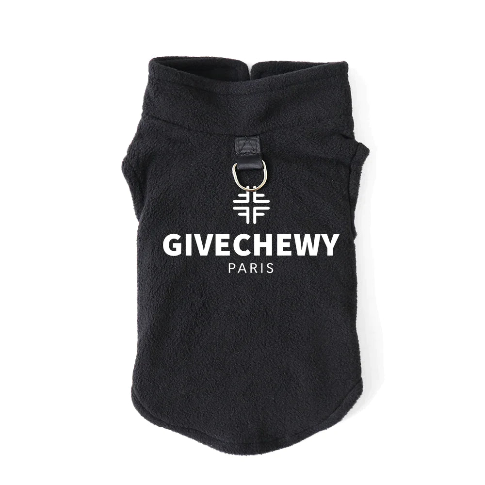 GiveChewy Paris Designer Fleece Dog Shirt -  Dog Clothes By Clothes For My Dog